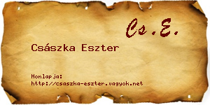 Császka Eszter névjegykártya