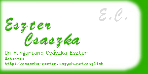eszter csaszka business card